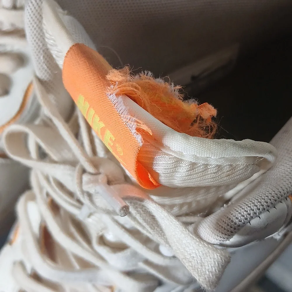 Nike Sky High Hidden Wedge White And Orange Size 8 - Picture 9 of 16